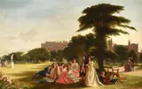 The palace garden (at hampton court) by James Digman Wingfield, 1846, Oil on canvasSigned and dated, offered Dec 2022