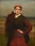 The fishergirl by Charles Sillem Lidderdale, Oil on canvasSigned with monogram and dated '82', sold Dec 2022