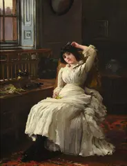 Heartsease by Frank E. Cox, 1886, oil, offered Dec 2022