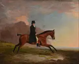 A gentleman on a bay horse by Benjamin Marshall, 1805, oil, offered Dec 2022