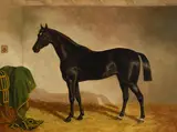 Pero gomez in his stable by Edward Benjamin Herberte, oil, sold Dec 2022