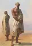Study of a praying man by Carl Haag, watercolor, sold Dec 2022
