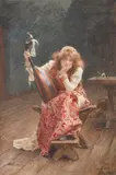 Après by Edward John Gregory, 1900, watercolour and bodycolourSigned, offered Dec 2022