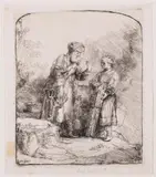 Abraham and isaac by Rembrandt Harmensz van Rijn, print (other), sold Dec 2022