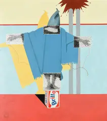 Study for Capriccio Oil on canvas, 2004, stamped with studio stamp by Gerald Laing, Oil on canvas, sold Dec 2022