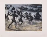 Bathers Etching with aquatint in colours, 1992 by Bill Jacklin, Etching with aquatint in colours, sold Dec 2022