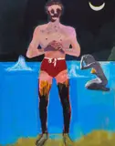The Bather Digital pigment print in colours, 2020 by Peter Doig, print, offered Dec 2022
