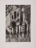 Christ Church, Spring Etching with aquatint, 1992 by Leon Kossoff, Etching with aquatint, sold Dec 2022