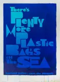 Save The Penguin The unique pigment print extensively hand coloured in blue and white acrylic with graphite additions, 2020 by Harland Miller, print, offered Dec 2022