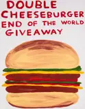 Double Cheeseburger End of the World Giveaway Screenprint in colours, 2020 by David Shrigley, Screenprint in colours, offered Dec 2022