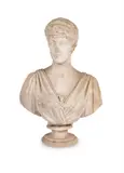 A marble bust of alexandra, princess of wales by Orazio Andreoni, sculpture, offered Nov 2022