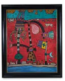 Concept of self with no limits no. 1 by Alan Davie, 2003, Oil on canvas, sold Nov 2022