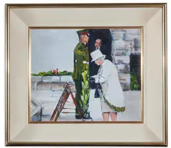 Her majesty by Michael Hanrahan, oil, sold Nov 2022