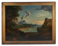 The legend of nessus and dejanira by Washington Allston, oil, sold Nov 2022