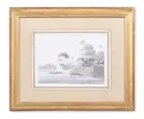 Eastern river scene by Thomas Daniell, drawing, sold Nov 2022