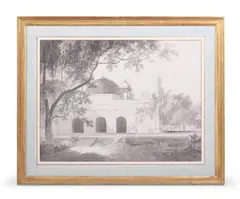 AND WILLIAM DANIELL (BRITISH 1769-1837)MAUSOLEUM OF NAWAUB ASOPH KHAN, AT RAJE MAHELPencil and grey wash48.5 x 64.5cm (19 x 25¼ in.)Engraved:T by Thomas Daniell, engraving, sold Nov 2022