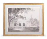 AND WILLIAM DANIELL (BRITISH 1769-1837)MAUSOLEUM OF NAWAUB ASOPH KHAN, AT RAJE MAHELPencil and grey wash48.5 x 64.5cm (19 x 25¼ in.)Engraved:T by Thomas Daniell, engraving, sold Nov 2022
