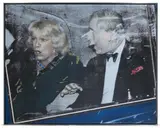 King charles iii & queen consort by Alexander Massouras, 2014, mixed media, sold Nov 2022