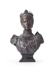 A bronze portrait bust of queen alexandra by Sydney March, 1903, BRONZE, sold Nov 2022