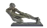 A cold painted bronze figure 'labour' by Alexandre Kéléty, BRONZE, sold Nov 2022