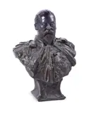 A bronze portrait bust of edward vii by Sydney March, 1901, BRONZE, sold Nov 2022