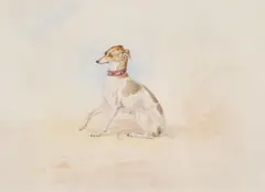 Mrs. allnutt's greyhound by James Ward, 1829, watercolor, sold Nov 2022