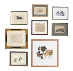 A resting hound by Edy Legrand, watercolor, sold Nov 2022
