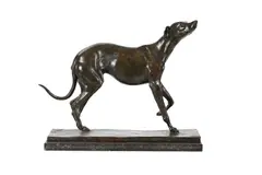 A limited edition bronze model of a greyhound by Philip Blacker, BRONZE, sold Nov 2022