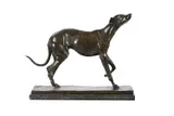 A limited edition bronze model of a greyhound by Philip Blacker, BRONZE, sold Nov 2022