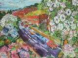 The road to hastings by John Bratby, Oil on canvasSigned and dated Aug, sold Oct 2022
