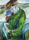 Billy and huddie by Billy Childish, 2000, oil, sold Oct 2022