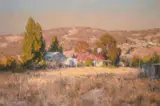 Golden hour, newbridge by Kasey Sealy, 2000, oil, sold Oct 2022