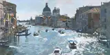 The grand canal from the academie bridge by Ken Howard, Oil on canvasSigned, sold Oct 2022