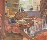 Reclining nude by Ken Howard, Oil on canvas, sold Oct 2022