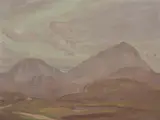 Errigal, donegal, county donegal, ireland by Henry Lamb, 1913, Oil on panel, sold Oct 2022