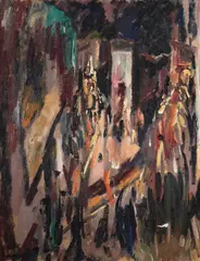 Virgin of peace in procession, ronda by David Bomberg, Oil on canvas, offered Oct 2022