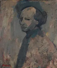 Self-portrait by David Bomberg, Oil on boardSigned and dated, sold Oct 2022