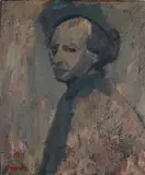 Self-portrait by David Bomberg, Oil on boardSigned and dated, sold Oct 2022
