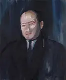 Portrait of a gentleman by David Bomberg, Oil on canvas, sold Oct 2022