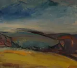 Caernafon bay, north wales by David Bomberg, oil, sold Oct 2022
