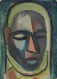 The initiate by Edward Wolfe, Oil on canvas laid to board35 x, sold Oct 2022