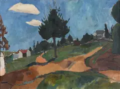 South african landscape by Edward Wolfe, Oil on canvas, sold Oct 2022