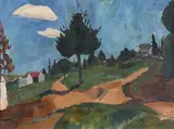 South african landscape by Edward Wolfe, Oil on canvas, sold Oct 2022