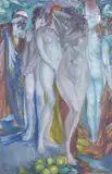 'he hath two coats' by Alfred Wolmark, 1926, oil, sold Oct 2022