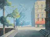Quai de bourbon, paris by Walter James Steggles, oil, sold Oct 2022