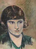 Portrait of lilian by Elwin Hawthorne, 1935, Oil on canvasSigned and inscribed Lilian, sold Oct 2022
