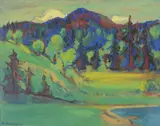 Schwarzwald, germany (black forest) by Alfred Helberger, Oil on canvas, sold Oct 2022