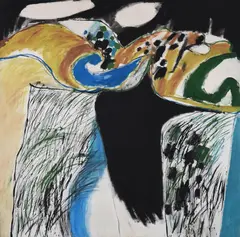 Spanish landscape by William Crozier, 1964, Oil on canvas, sold Oct 2022