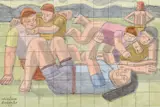 Family at play by William Roberts, Pencil and watercolour squared for transferSigned and dated '77, sold Oct 2022