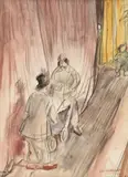 Harry tate at the coliseum by Laura Knight, Pencil and watercolour, sold Oct 2022